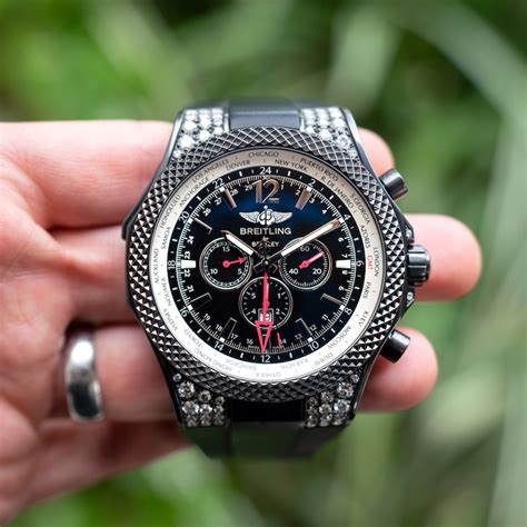 breitling for bentley carbon edition diamonds|breitling for bentley moon phase.